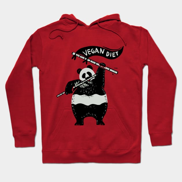 Panda Vegan Diet Hoodie by kangkoeng